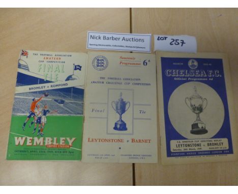 Sporting Memorabilia :Football progs Amateur Cup semi ’49 at Chelsea, 48 and 49 Final all in good cond.