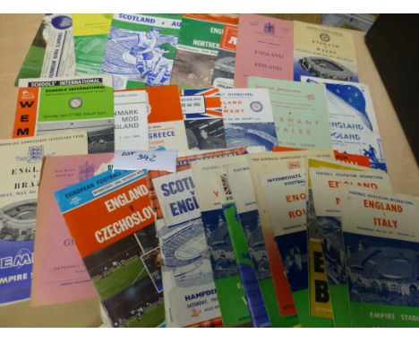Sporting Memorabilia :Football England games some amateur late 50’s onwards, cond fair-vg (20).