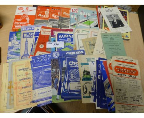 Sporting Memorabilia :Football progs late 1950’s onwards, A C inc Arsenal, A. Villa, Blackpool, Burnley, Cambridge Utd (sever