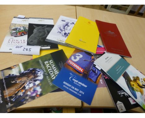 Sporting Memorabilia :Horse Racing 15 flat meeting racecards all signed by race winning jockey on relevant page all mint cond
