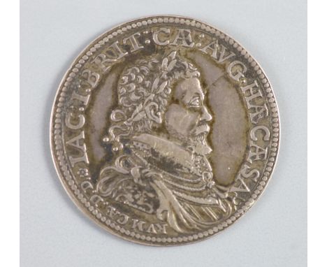   British Medals, James I, Coronation 1603, the official silver medal, probably by Charles Anthony,laureate bust r., in armou