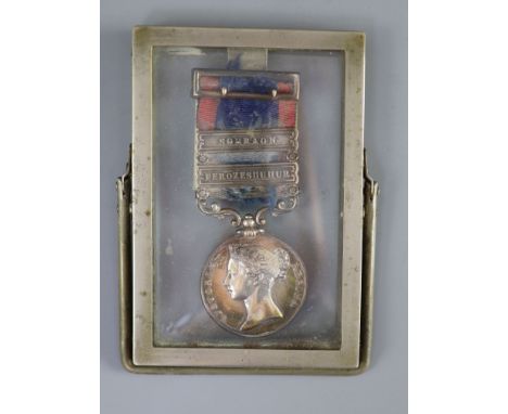   Army of the Sutlej, an 1845 Moudkee Medalwith Ferozeshuhur and Sobraon clasps, 1808-1864, awarded to Captain John Richard B