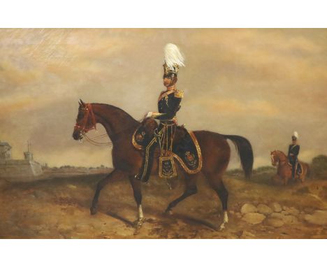   19th century English SchoolPortrait of Major John Hale Bagden-Hale (1808-1864)Oil on canvasOf Bradley Court, Wootton under 