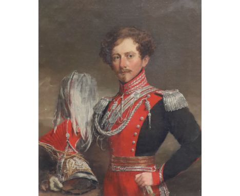   19th century French schoolPortrait of Captain David BurgesOil on canvas29 x 24 cm. 