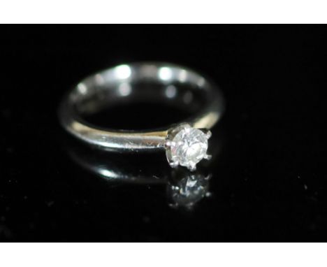   A modern Tiffany &amp; Co platinum and round brilliant cut solitaire diamond ring,with GIA report dated Dec. 28th, 2009, st