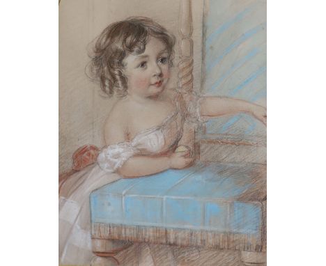   Charles Landseer (1799-1879)Portrait of 'Bessie, Maud, three and a half years'pastellabel verso30.5 x 21cm 