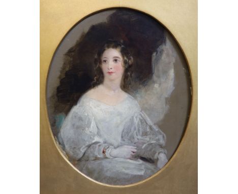   Sir John Watson Gordon (1788-1864)Portrait of Lady Stewart of Allenbankoil on wooden panel39 x 32 cm. 