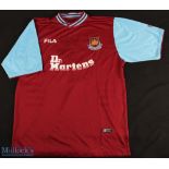 Michael Carrick Signed West Ham United Home replica Football Shirt with signature in black to front,