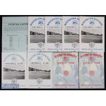 Collection of Winterton Rangers v Grimsby Town match programmes to include 1992/93 (single sheet),