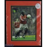 Manchester United Dwight York Signed colour photograph, mounted size is #24cm x 31cm