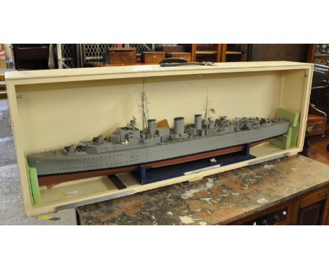 Exhibition quality working scale model of the Second World War 'Abdiel' class Royal Naval mine layer, 'HMS Welshman (M84)' (1