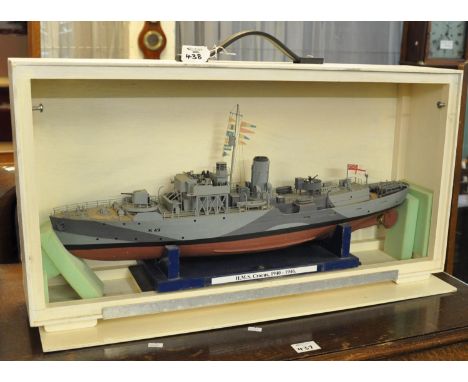 Exhibition quality working scale model of the Royal Navy 'Flower' class corvette 'HMS Crocus' K49 launched June 1940, built b