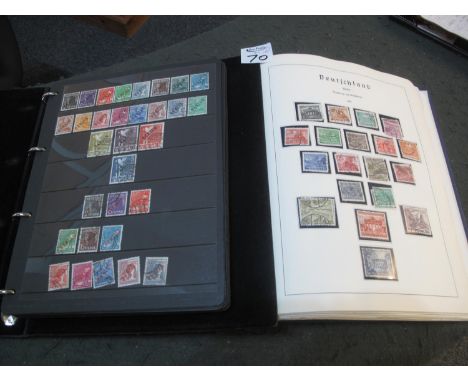 Berlin used stamp collection 1948 to 1990 in Lighthouse printed album and Hagner stock album of mint issues covering the same