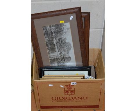 A SET OF FOUR CHRISTIES NEW HALL VAULTS BAXTER PRINTS, Chrisite's paper lot 403 sticker verso, known as The Woodcutter series