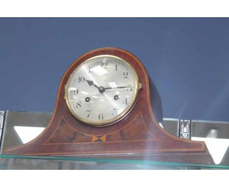MAHOGANY INLAID MANTEL CLOCK