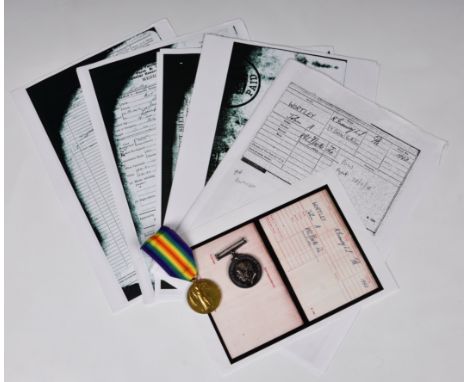 A pair of WWI Guernsey Light Infantry Victory and War medals issued to 1993 PTE. J. A. WORTLEY. R. GUERNSEY. L.I., comes with