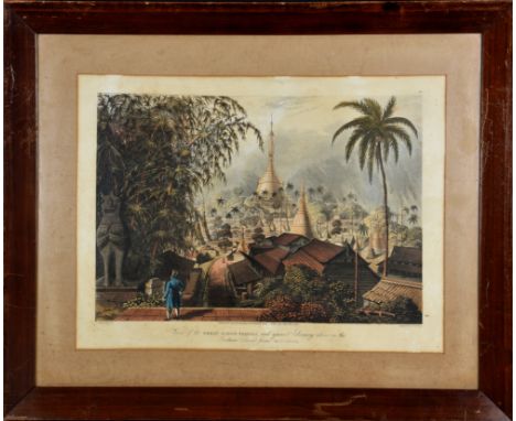 After J. Moore / Moore Lieutenant Joseph - Set of eighteen (18) aquatints / First Anglo-Burmese War 1824-1826 eighteen views 