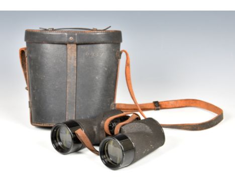 A pair of US Navy Bausch and Lomb MK1 Model 1 1940, 7 x 50 binoculars stamped with broad arrow below 'LIKE 343' and 'U.S. NAV