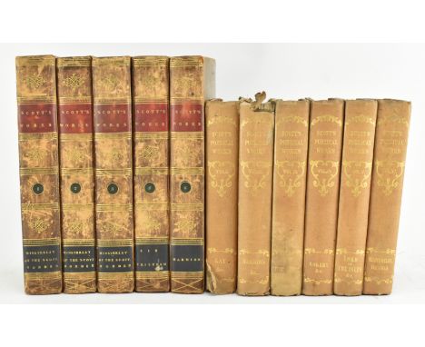 Bindings:- Scott, Sir Walter. Two 19th century sets of the poetical works of Sir Walter Scott, comprising 1851 The Poetical W