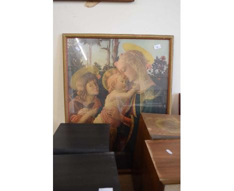 Madonna and child, print, framed and glazed