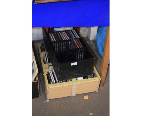 A quantity of CD's and CD stands