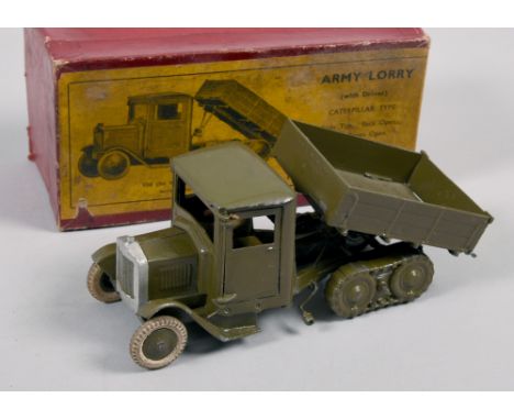 A Britains Army lorry with driver, in red box.