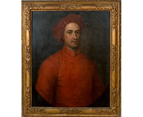 Unsigned late 18c/early 19c - portrait of a Cardinal, oil on canvas, framed, 28in x 22.5in.