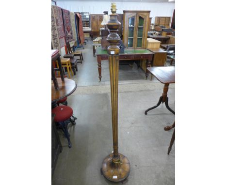 A beech standard lamp