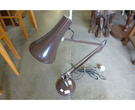 An anglepoise lamp