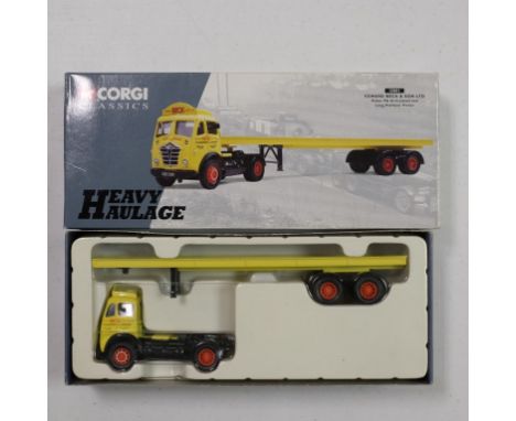 Corgi  Foden FG Articulated and Long Platform Trailer - Edward Beck & Son Ltd - Stock Code - 12801 Scale - 1:50 | Model Condi