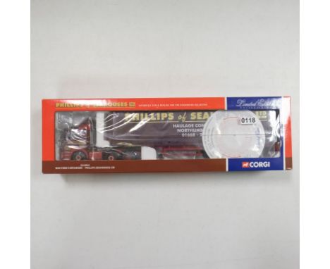 Corgi MAN F2000 Curtainsider - Phillips of Seahouses - Stock Code - CC12012 Scale - 1:50 | Model Condition - 5/5 | Box Condit