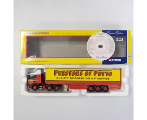 Corgi Prestons Of Potto Scania Curtainside Trailer - Stock Code - 76404 Scale - 1:50 | Model Condition - 5/5 | Box Condition 