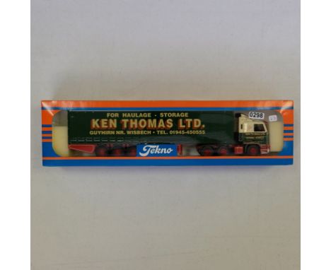 Tekno Scania 113M with Curtainsider - Ken Thomas - Stock Code - N/A Scale - 1:50 | Model Condition - 5/5 | Box Condition - 3/