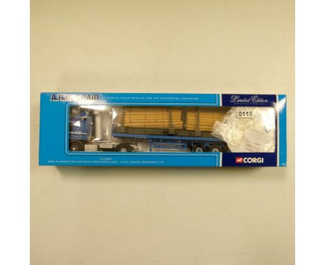 Corgi MAN Flatbed Trailer with Log Load - A R R Craib - Stock Code - CC12004 Scale - 1:50 | Model Condition - 5/5 | Box Condi