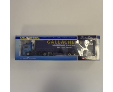 Corgi MAN Curtainsider - Gallacher Bros - Stock Code - 75803 Scale - 1:50 | Model Condition - 5/5 | Box Condition - 4/5 | Mir