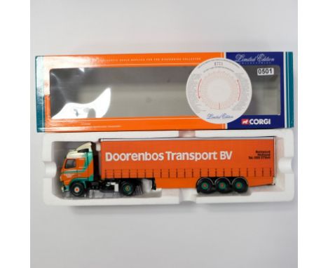 Corgi De Boer Volvo FH12 Curtainside Trailer - Stock Code - CC12408 Scale - 1:50 | Model Condition - 5/5 | Box Condition - 5/