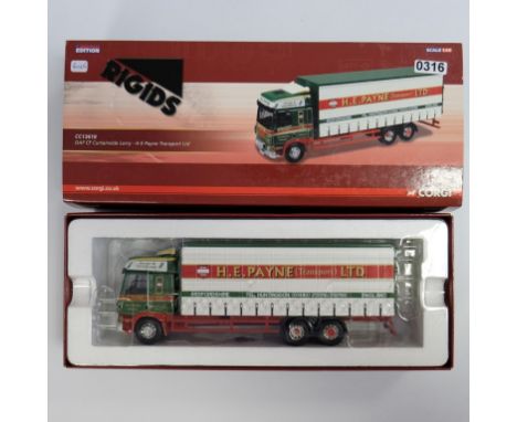 Corgi DAF CF Curtainsider Rigid Lorry - H E Payne - Stock Code - CC13618 Scale - 1:50 | Model Condition - 5/5 | Box Condition