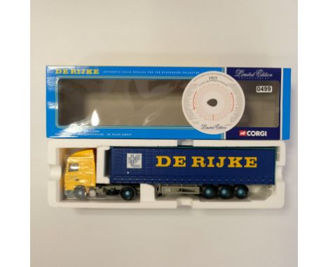 Corgi De Rijke Group DAF XF Space Cab Curtainside Trailer - Stock Code - CC13204 Scale - 1:50 | Model Condition - 5/5 | Box C