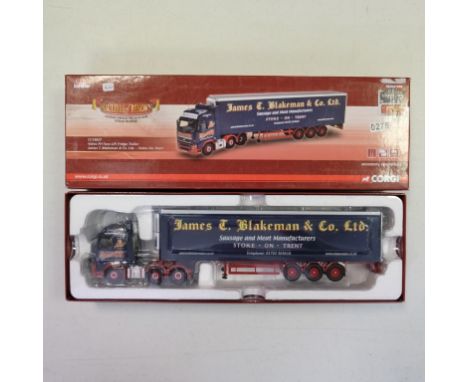 Corgi Volvo FH Facelift Fridge Trailer - James T Blakeman - Stoke On Trent - Stock Code - CC14027 Scale - 1:50 | Model Condit