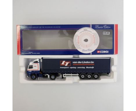 Corgi Van Der Linden Volvo Curtainside Trailer - Stock Code - CC12407 Scale - 1:50 | Model Condition - 5/5 | Box Condition - 