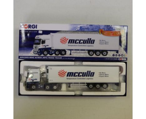 Corgi Mercedes-Benz Actros (MP4) Fridge Trailer - McCulla (Ireland) Ltd - 144 of 800 - Stock Code - CC15805 Scale - 1:50 | Mo