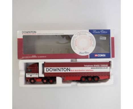 Corgi C.M. Downton LTD DAF XF Space Cab Curtainside Trailer - Stock Code - CC13211 Scale - 1:50 | Model Condition - 5/5 | Box