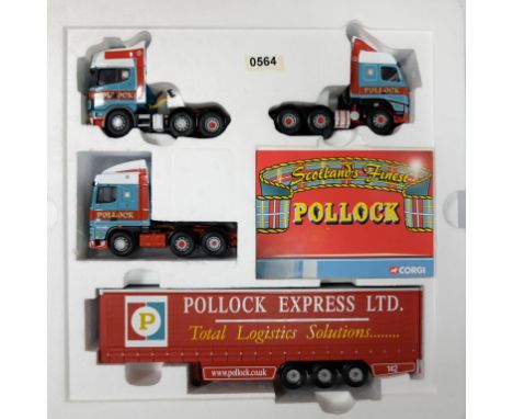 Corgi Pollock 3 Tractor Unit & Curtainside Trailer Set - Stock Code - CC99130 Scale - 1:50 | Model Condition - 5/5 | Box Cond