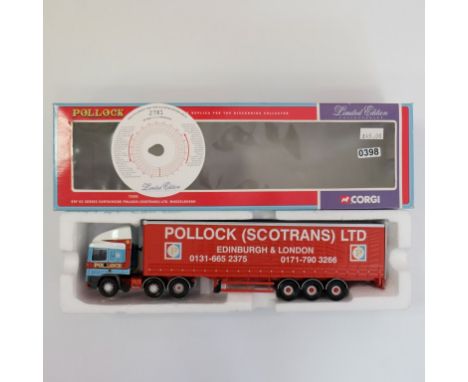 Corgi Pollock ERF EC With Curtainside Trailer - Stock Code - 75205 Scale - 1:50 | Model Condition - 5/5 | Box Condition - 4/5