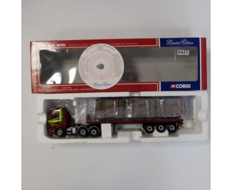 Corgi Van Der Wiel Scania Flatbed Trailer & Load - Stock Code - CC12208 Scale - 1:50 | Model Condition - 5/5 | Box Condition 