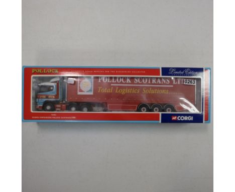 Corgi Scania Curtainsider - Pollock (Scotrans) Ltd - Stock Code - 76401 Scale - 1:50 | Model Condition - 5/5 | Box Condition 