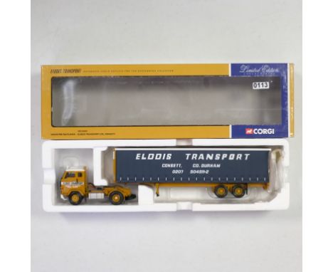 Corgi Volvo F88 Tautliner - Elddis Transport - Stock Code - CC13103 Scale - 1:50 | Model Condition - 5/5 | Box Condition - 4/