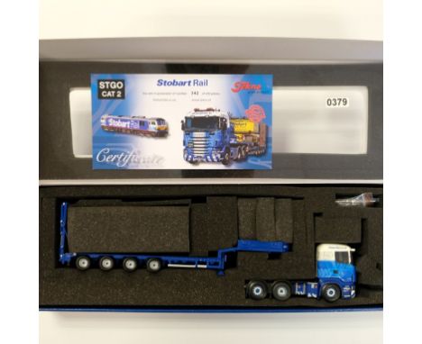 Tekno Stobart Rail Scania R560 Low Loader Trailer - Stock Code - 63751 Scale - 1:50 | Model Condition - 5/5 | Box Condition -