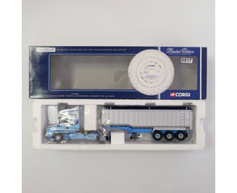 Corgi Tinnelly Internatioanl Transport LTD Scania T Topline Bulk Tipper Trailer - Stock Code - CC12805 Scale - 1:50 | Model C