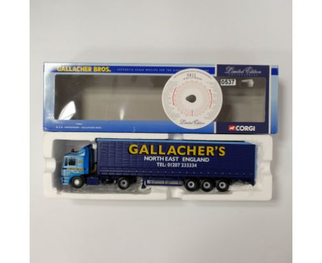 Corgi Gallacher Bros M.A.N. Curtainside Trailer - Stock Code - 75803 Scale - 1:50 | Model Condition - 5/5 | Box Condition - 3